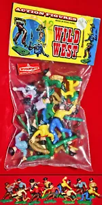 12 WESTERN SWOPPETS STECKFIGUREN HONG KONG 70er COWBOYS plus TIMPO BODENPLATTE - Bild 1 von 8