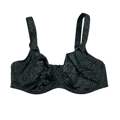 Rosa Faia Underwire Full Coverage Spacer Bra Leopard Print Green Black 38F - Image 1 of 4