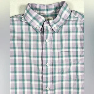 J. CREW CREWCUTS Boys Lavender and Green Plaid Long Sleeve Button Down Size 10 - Picture 1 of 9