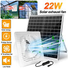 22W Solarlüfter Solarmodul Lüfter Gewächshaus Belüftung Solar Ventilator 180CFM
