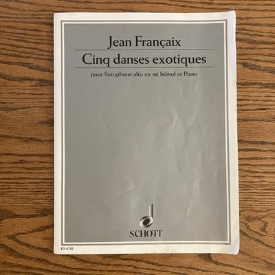Cinq Danses Exotiques (Five Exotic Dances), for Alto Saxophone and Piano - Image 1 of 4