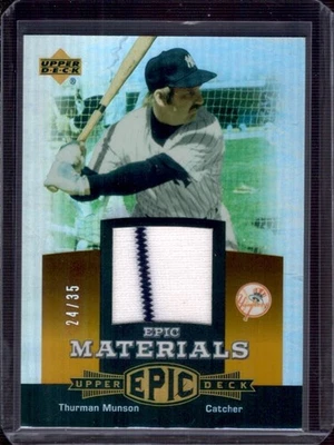 Pantalones Jersey THURMAN MUNSON 2006 Upper Deck Epic Materials Gold Game Usados #24/35 Foto 1 de 2