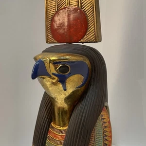 Ägyptischer Gott Horus Kopf Museum Büste 16,5” hoch x 4,5” breit Hergestellt in Ägypten - Bild 1 von 17