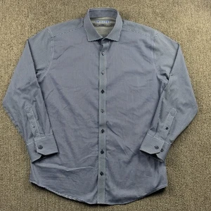 Twillory Herren 16,5 32-33 Trim Fit Knopfleiste Hemd Langarm Performance Blau - Bild 1 von 6