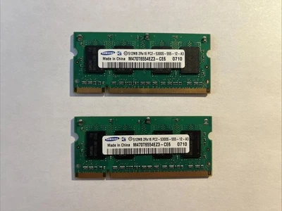 Samsung (512MBx2) 2Rx16 PC2-5300S-555-12-A3 DDR2 SODIMM M470T6554EZ3-CE6 0710 - Image 1 of 2