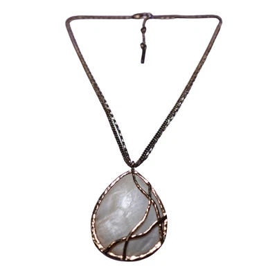 Kenneth Cole реакции золото 10» цепочка ожерелье белый каплевидный камень эпохи Возрождения - Изображение 1 из 4