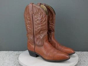 Palomino 902 Botas de Vaquero Western Hombres 11C Cuero Marrón De Colección Ropa de Trabajo Exterior - Imagen 1 de 9