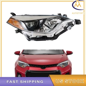 For Toyota Corolla 2014 2015 2016 Right Side Headlight Assembly Halogen Chrome - Picture 1 of 10