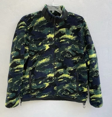 American Eagle Men’s Sherpa Jacket Blue Green Full Zip Size XL NEW - Image 1 of 4