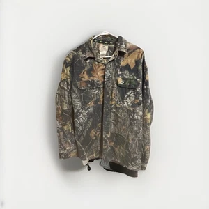 Men’s L Mossy Oak Shirt Camouflage 100% Cotton Long Sleeved Top Hunting Outdoor - Picture 1 of 7