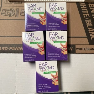 Ear Wax For Kids MD 15 Minute Ear Clean Clinically Proven .5 oz (15 mL) 5 packs - Picture 1 of 5