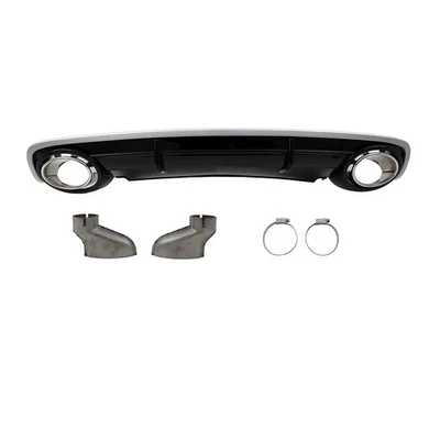 Heckdiffusor Schwarz + Blenden passt für Audi A6 4F Limousine ab 04-08 kein RS6 - Bild 1 von 4