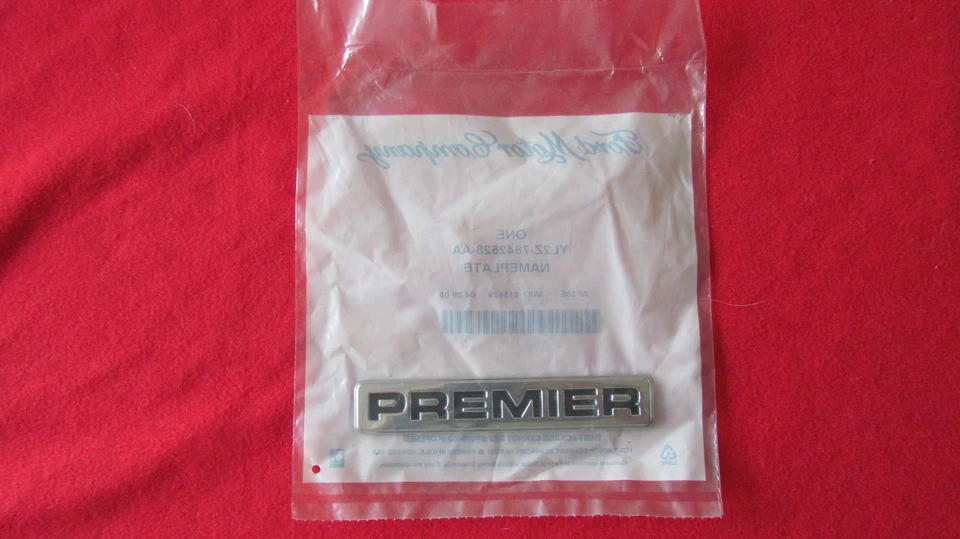 NUEVO OEM Mercury Mountaineer "PREMIER" Placa de identificación emblema insignia YL2Z7842528AA Foto 1 de 1