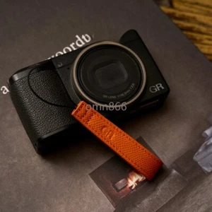 Camera Leather Wrist Strap Hand Belt for Ricoh GR Ring Retro Lanyard Black Card - Picture 1 of 47