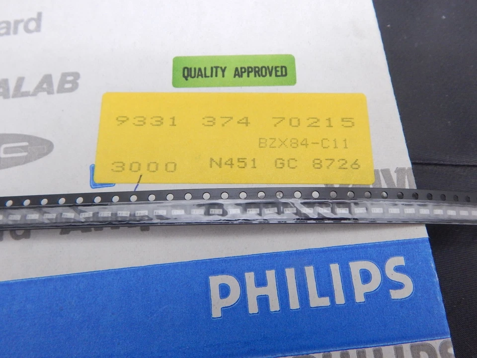 DIODO ZENER PHILIPS BZX84C11V, AEC-Q101, 11V, 0,25W, SOT23 - LOTE DE 50 PIEZAS Foto 1 de 1