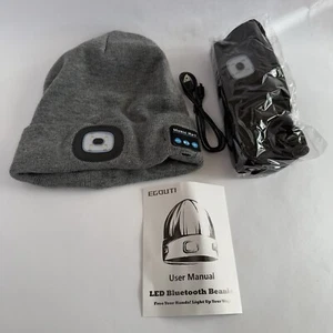 Bluetooth Beanie Hat with Light for Men 2 Pack, LED Beanie with Light Built in U - Picture 1 of 13