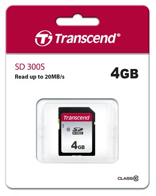 Transcend SDHC Karte 4GB Speicherkarte 300S Class 10 TS4GSDC300S 4 GB neu OVP
