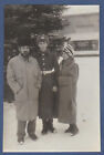 Handsome boy in military uniform with parents. Soviet Vintage Photo USSR