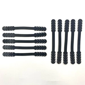 10 Stck. Gesichtsmaske verstellbar Ohrschoner Riemen Extender schwarz Silikon USA VERKÄUFER - Bild 1 von 3