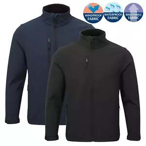 Mens Fortress Soft Shell Fleece Lined Waterproof Windproof Outdoor Work Jacket - Picture 1 of 3