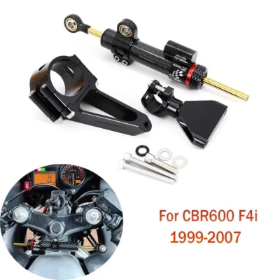 Soporte estabilizador amortiguador de dirección CNC para Honda CBR600 F4i 1999-2007 Foto 1 de 4