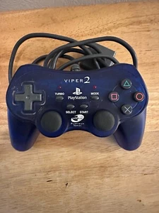 Nyko Viper 2 Blue Wired Controller for Sony Playstation 2 PS2 - Picture 1 of 3