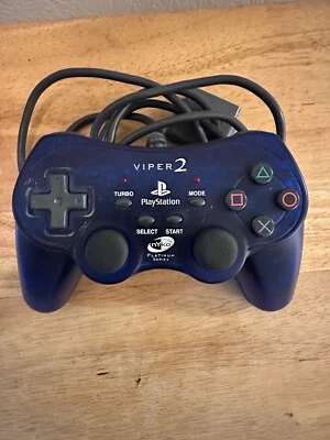 Nyko Viper 2 Blue Wired Controller for Sony Playstation 2 PS2 - Image 1 of 3