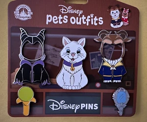Disney Pin Aristocats Marie Pets Outfits Maleficent Lot Set of 3 & 2 Magnets - Picture 1 of 6