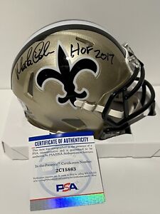 MORTEN ANDERSEN HOF Signed Autographed Auto New Orleans Saints Mini Helmet PSA