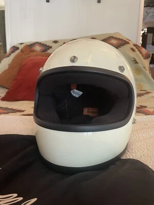 Casco Biltwell Gringo Xsmall Vintage Blanco  Foto 1 de 4