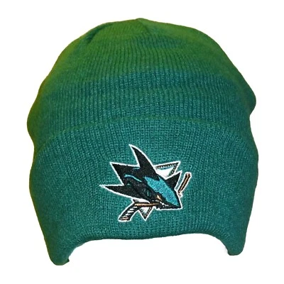 San Jose Sharks Teal Zephyr Adult Mens Beanie Winter Hat Cap New Nhl - Image 1 of 2