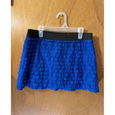 Justice Y2K Bright Blue Ruffle Skort (skirt/shorts) Size 14 Girls Party CasualE2 - Image 1 of 3