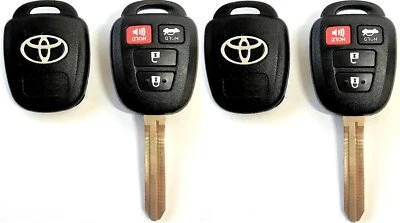 X2 Toyota Corolla Camry Rav4 2012-2016 4 Button Remote Head Key Shell A+ Quality - Image 1 of 4