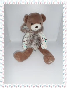 ① - Doudou Peluche Ours Gaston Marron Capuche Collection Filoo Kaloo - Imagen 1 de 4