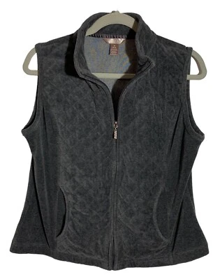 Chaleco acolchado blanco ciervo para mujer talla mediana gris cremallera completa Foto 1 de 4