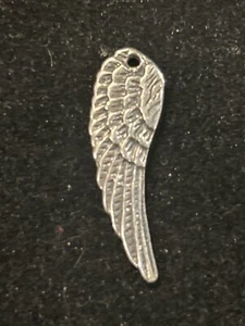 STERLINGSILBER STRUKTURIERT & DETAILLIERT ENGELSFLÜGEL BAUMELN CHARM - Bild 1 von 3
