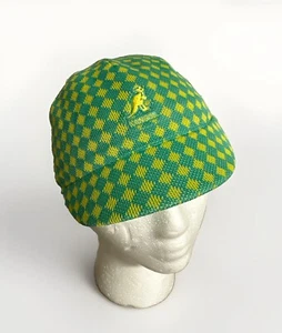 KANGOL Kids Cap Hat MEDIUM Green Yellow Check 38.83 - Picture 1 of 12