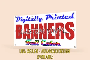 Custom Vinyl Scrim Banner 13oz Heavy Duty Vinyl Sign - Your Design Printed Here - Picture 1 of 3