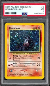PSA 7 NEAR MINT - 2001 Neo Discovery Houndour Holo 5/75 WOTC English Unlimited - Picture 1 of 1