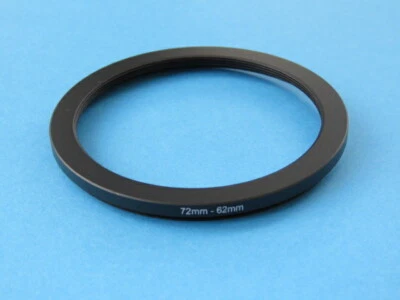 72mm to 62mm Stepping Step Down Ring Camera Lens Filter Adapter Ring 72-62mm - Image 1 of 2
