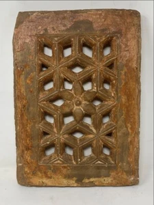 1700 Antiguo Raro Piedra Tallada a Mano Corte Jali Mezquita Islámica Ventana Panel Jali - Imagen 1 de 12