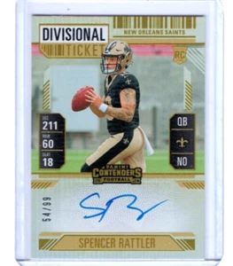 2024 Panini Contenders Spencer Rattler Divisional Ticket Rookie Auto #'ed 54/99 - Picture 1 of 1