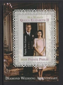  PAPUA NEW GUINEA 2007 DIAMOND WEDDING ANNIVERSARY M/S 10k  MNH $3.50 - Bild 1 von 1