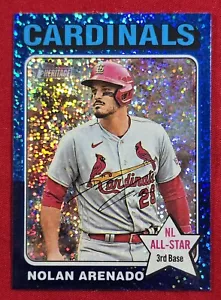 2024 Topps Heritage NOLAN ARENADO SP #63 Blue Sparkle Refractor Cardinals - Picture 1 of 2