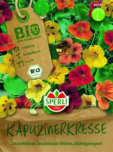 BIO Kapuzinerkresse, rankend - Tropaeolum majus, Topf & Kübel, Samen, 85597