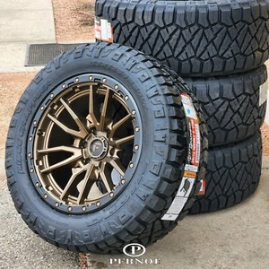 Fuel D681 Rebel Bronze Wheels 20x10 6x5.5 & Nitto Ridge Grappler 33 (Set of 4) - Picture 1 of 2
