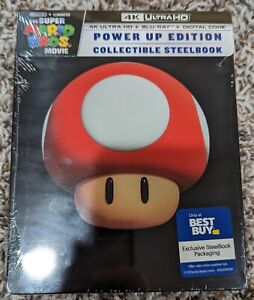 Super Mario Bros Movie Best Buy Exclusive Power Up Steelbook 4K Blu-Ray New