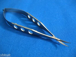PREMIUM GRADE PACIFATED MCPHERSON VANNAS MICRO SCISSORS 7MM BLADE 4.5" CURVED - Picture 1 of 3