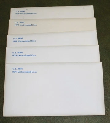 1979 (5 Sets) Uncirculated Mint Sets P&D in original envelopes - Image 1 of 4