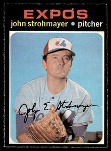 1971 O-Pee-Chee John Strohmayer Rookie Pin Hole Montreal Expos #232 - Picture 1 of 2